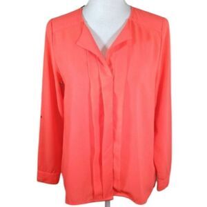 H&M NEON ORANGE BLOUSE SZ.8 EUC.  GORGEOUS BLOUSE IN EXCELLENT USED CONDITION.